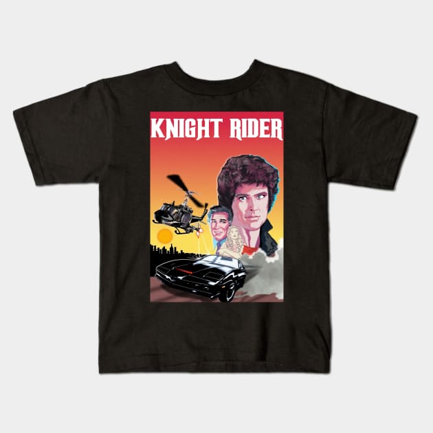 knight rider clasik Kids T-Shirt by byonekita